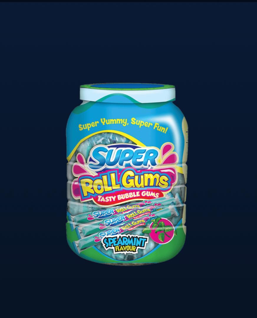Super Roll Gum Spearmint 8 X 50pcs